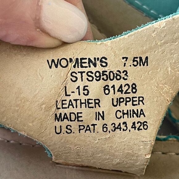 Sperry Teal Leather  Sandals - Picture 3 of 8